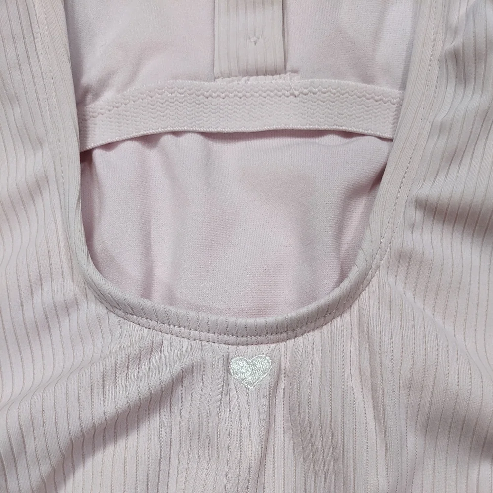 Stoney Clover Lane Baby Pink Ribbed Henley Cheeky High Leg One Piece‎ Size M